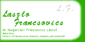 laszlo francsovics business card